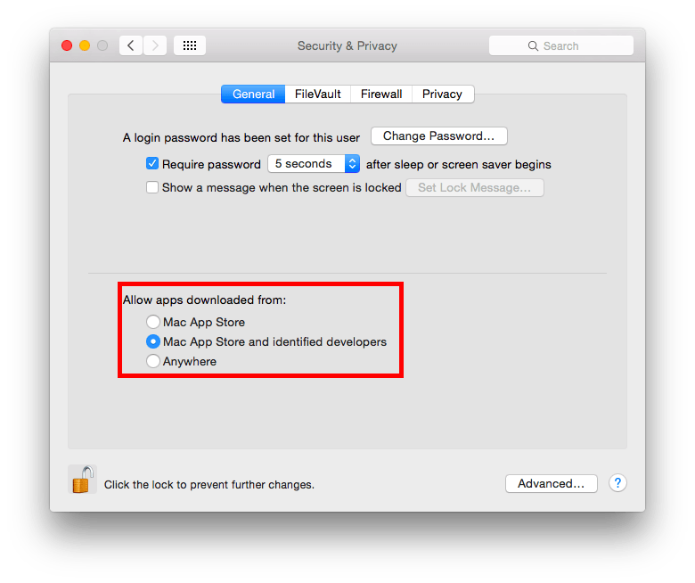 Mac pro change security preferences to allow app installation software